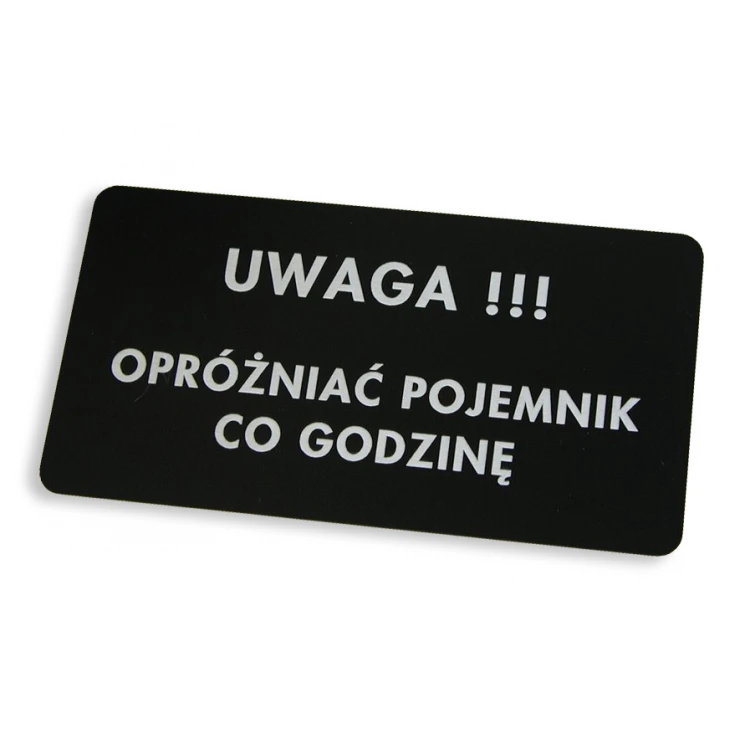 Tabliczki opisowe do maszyn i urządzeń  - wymiar:150x85mm
