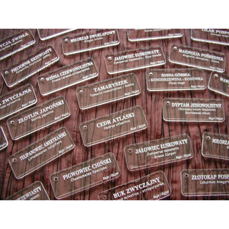Tabliczki opisowe z plexi 3mm - BA033