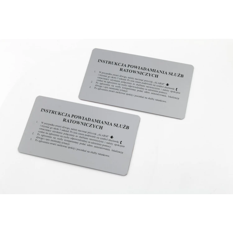 Tabliczki przemysłowe grawerowane z aluminium aluply - wymiary: 175x100mm - TAB136 