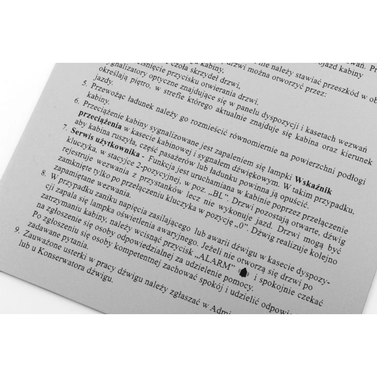 Tabliczki przemysłowe grawerowane z aluminium aluply - wymiary: 175x220mm - TAB137 