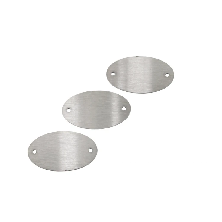 Tabliczki stalowe szczotkowane z Twoim grawerem - wym. 40x23x1mm - TAB123