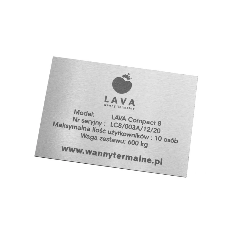 Tabliczka grawerowana laserem - DIBOND SZCZOTKOWANY 3mm wymiary: 100x70mm - TAB124