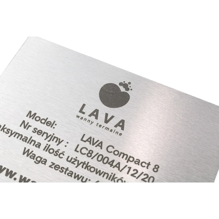 Tabliczka grawerowana laserem - DIBOND SZCZOTKOWANY 3mm wymiary: 100x70mm - TAB124