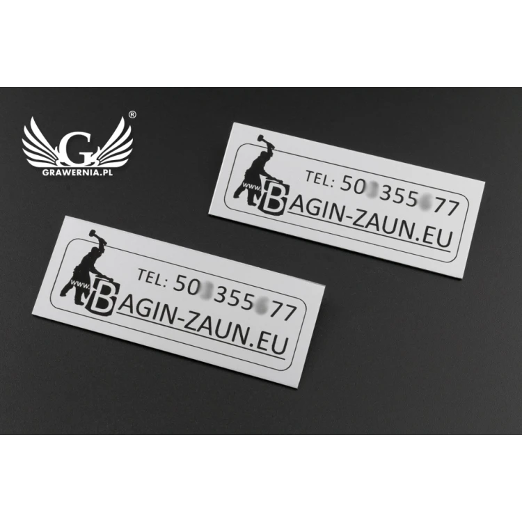 Tabliczki grawerowane z aluminium aluply - wymiary: 70x27mm - TAB062