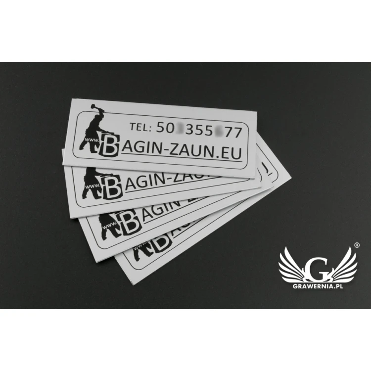 Tabliczki grawerowane z aluminium aluply - wymiary: 70x27mm - TAB062