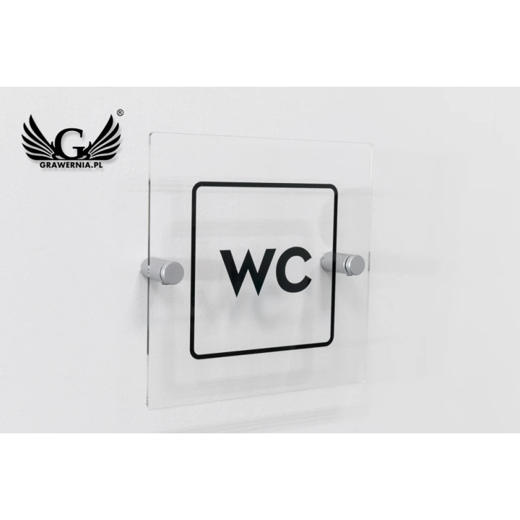 Tabliczki z plexi na toalety - wym. 140x140mm - druk UV -  TT027