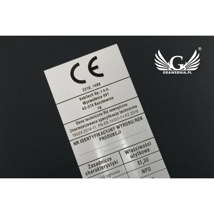 Tabliczki znamionowe - AlumaMark 0,5mm - wymiary: 50x170mm - TZN040 