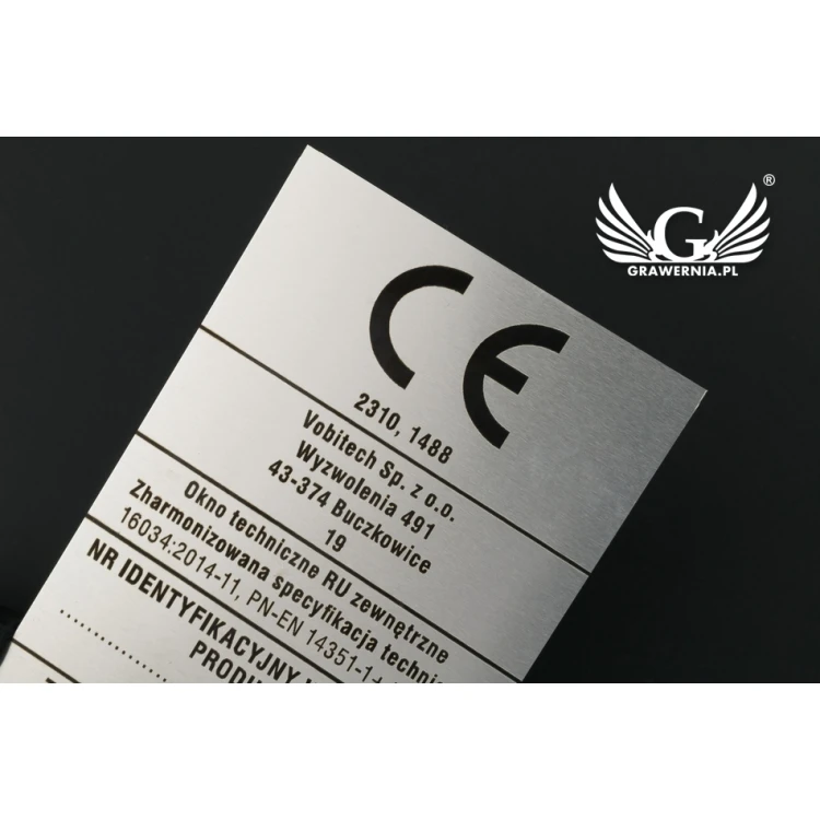 Tabliczki znamionowe - AlumaMark 0,5mm - wymiary: 50x170mm - TZN040 