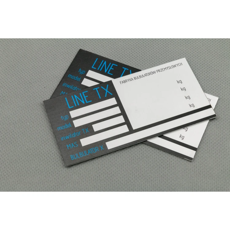 Tabliczki znamionowe z aluminium anodowanego - niezniszczalny druk - wymiary: 100x50mm