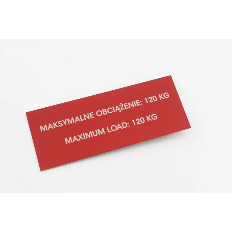 Tabliczki znamionowe z aluminium czerwonego - znakowanie laserem CO2 - wymiary: 100x40mm - TZN046