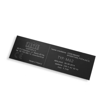 Tabliczki znamionowe z aluminium anodowanego - wymiar: 100x30mm