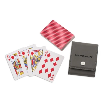 Talia kart w etui z ekoskóry z Twoim grawerem - Karty Kord - GR004