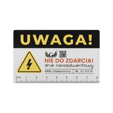 Wizytówka/Linijka reklamowa z aluminium - NANODRUK - TAN002