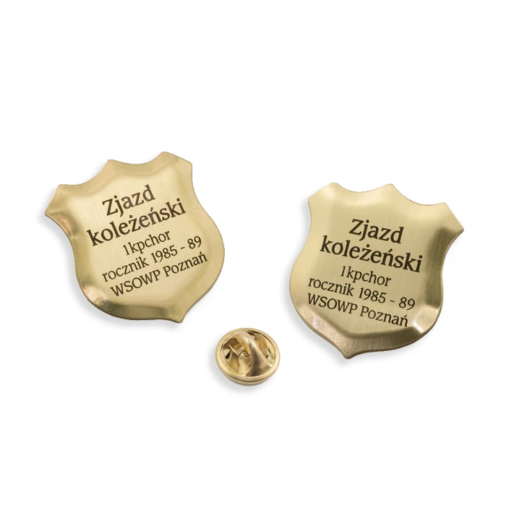 Pinsy - Tarcze pamiątkowe na zjazd koleżeński wym. 25x28mm