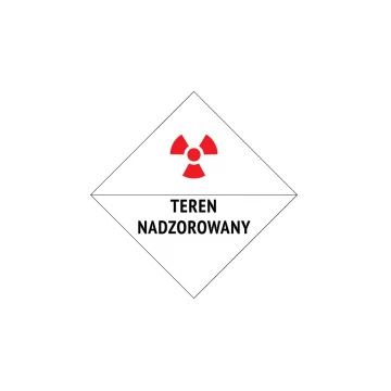 Teren nadzorowany - tabliczka ostrzegawcza wym. 230x230mm - PVC - kolorowy druk UV - BHP137