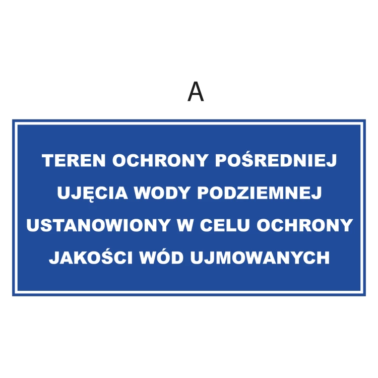 Teren ochrony bezpośredniej ujęcia wody powierzchniowej - wym. 800x400mm - PVC - druk UV - TAB240