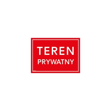 Teren prywatny - tabliczka wym. 350x250mm - PVC - kolorowy druk UV - TAB178