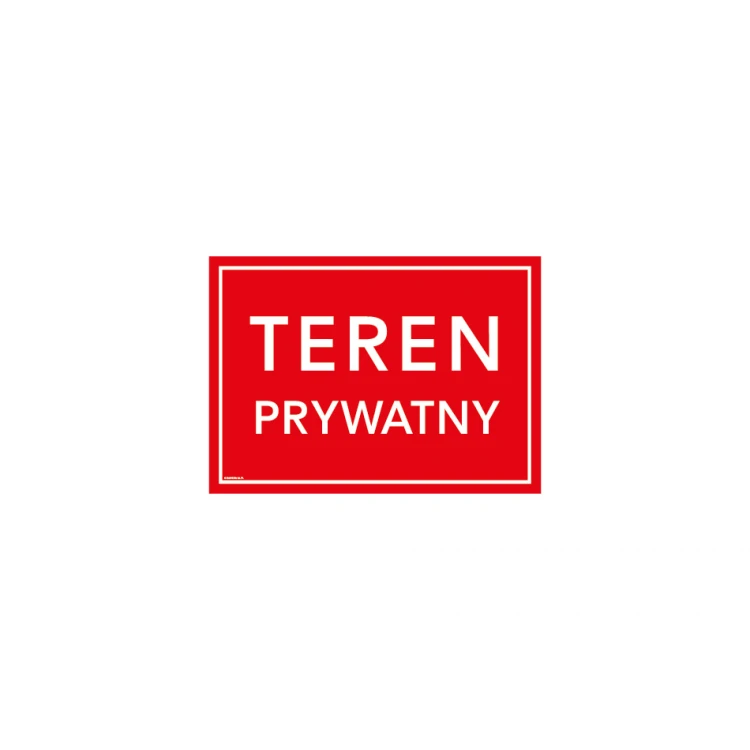 Teren prywatny - tabliczka wym. 350x250mm - PVC - kolorowy druk UV - TAB178