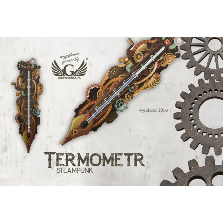 Termometr steampunkowy - cyfrowy druk UV - TER011