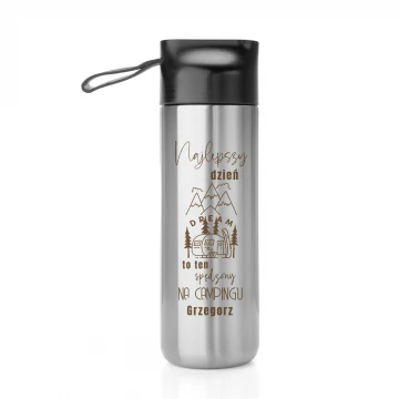 Termos ze stali nierdzewnej Castor - 600ml - Dzień na campingu - TRM002