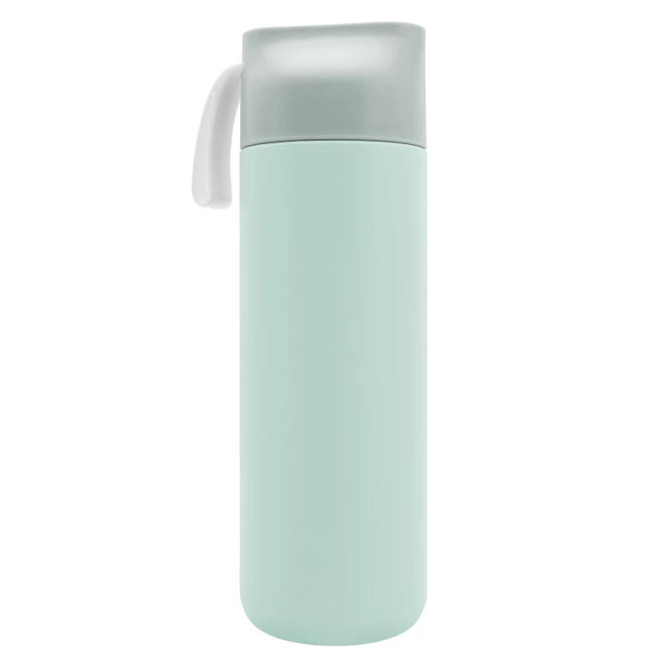 Termos ze stali nierdzewnej z grawerem - turkusowy - 600 ml - TRM011