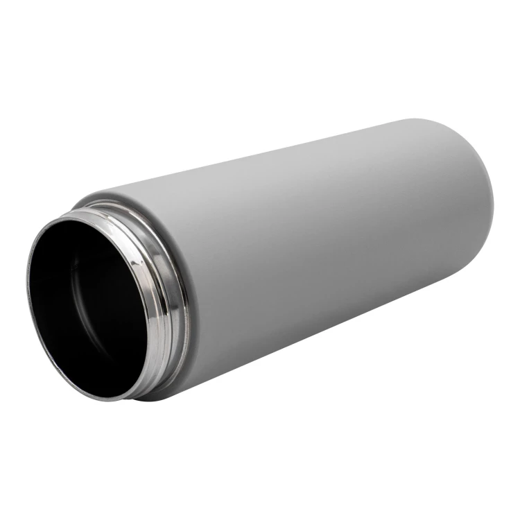 Termos ze stali nierdzewnej z grawerem - szary - 600 ml - TRM013