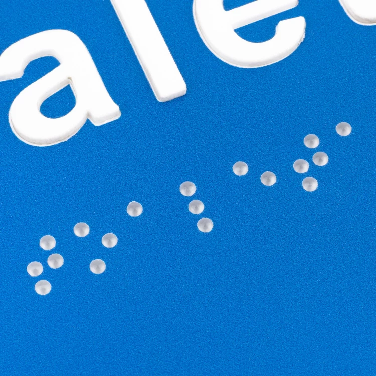 Toaleta dla osób niepełnosprawnych z wypukłym piktogramem i pismem Braille'a - druk UV - wym. 140x210mm - TT057