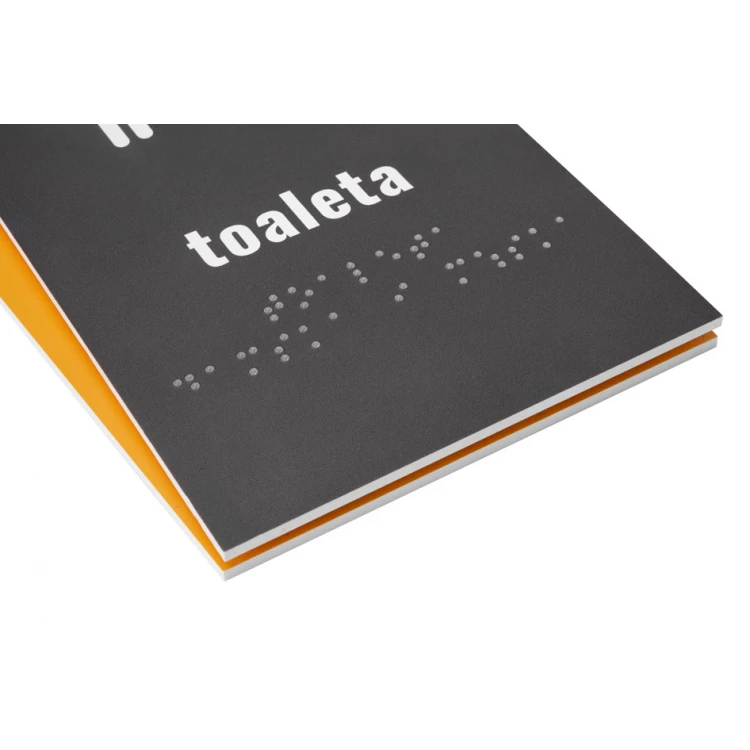 Toaleta koedukacyjna - tabliczka z pismem Braille'a - wym. 130x250mm - PCW twarde - HORIZON - TAB313