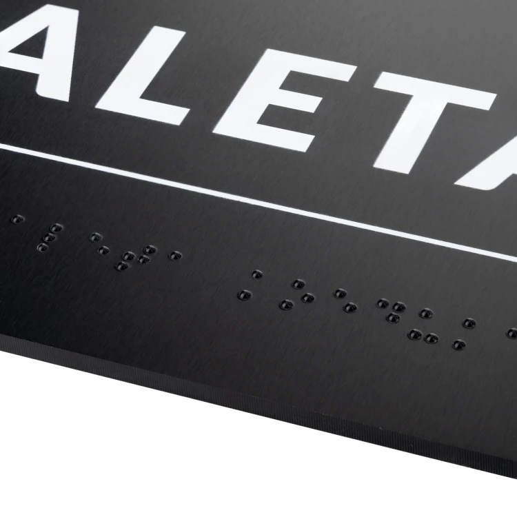 Toaleta koedukacyjna - Tabliczka z pismem Braille'a - wym. 295x105mm - PCW twarde - TAB532