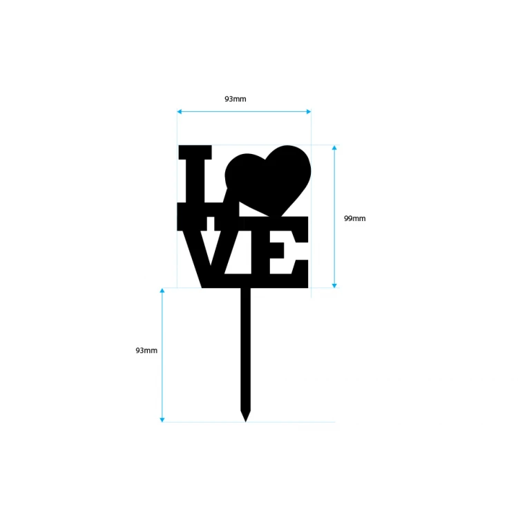 Topper na tort - Love - TOP039