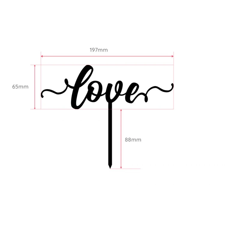 Topper na tort - Love - TOP052
