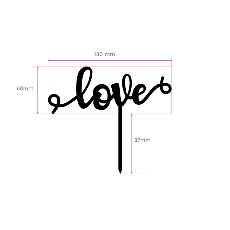 Topper na tort - Love - TOP053