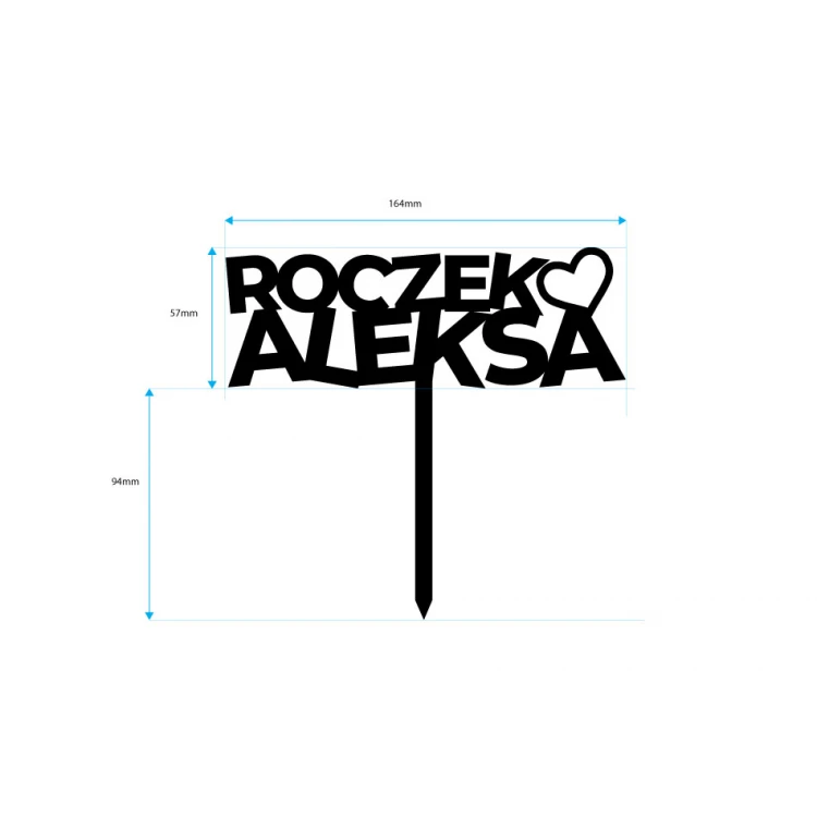 Topper na tort - Roczek - TOP040