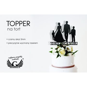 Topper na tort rocznicowy - figurka - TOP038