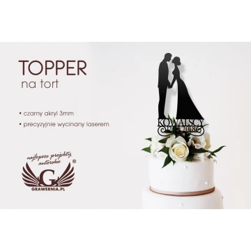 Topper na tort ślubny - figurka - TOP032