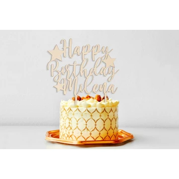 Topper na tort urodzinowy - happy birthday - TOP054