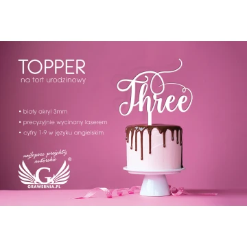 Topper na tort urodzinowy - TOP015