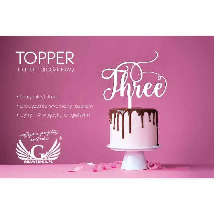 Topper na tort urodzinowy - TOP015