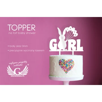 Topper na tort z okazji baby shower - TOP009
