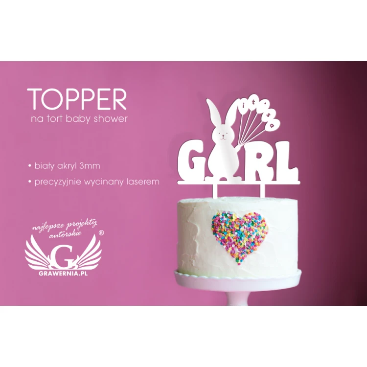Topper na tort z okazji baby shower - TOP009