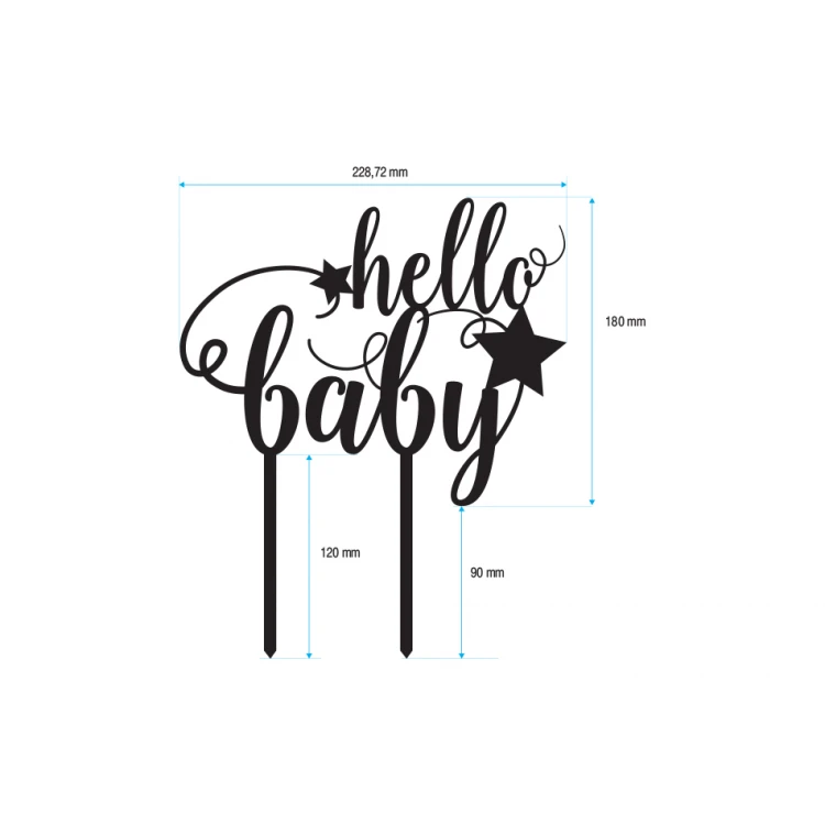 Topper na tort z okazji baby shower - TOP011