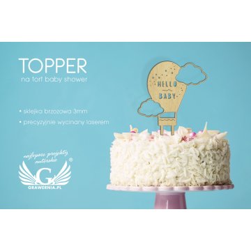 Topper na tort z okazji baby shower - TOP019