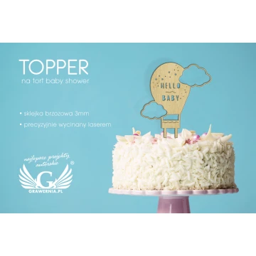 Topper na tort z okazji baby shower - TOP019