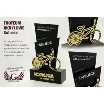 Trofeum akrylowe - EXTREME- model DTA40 - wys. 21,5cm