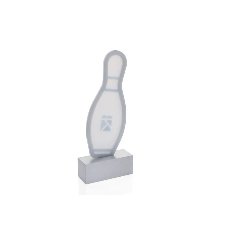 Trofeum akrylowe na aluminiowym postumencie - Kręgle - wys. 24cm - DTA079