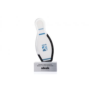 Trofeum akrylowe na aluminiowym postumencie - Kręgle - wys. 24cm - DTA079