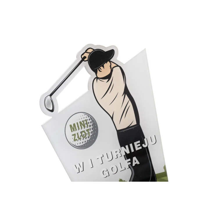 Trofeum akrylowe na drewnianym postumencie - Golf - wys. 22,5cm - DTA077