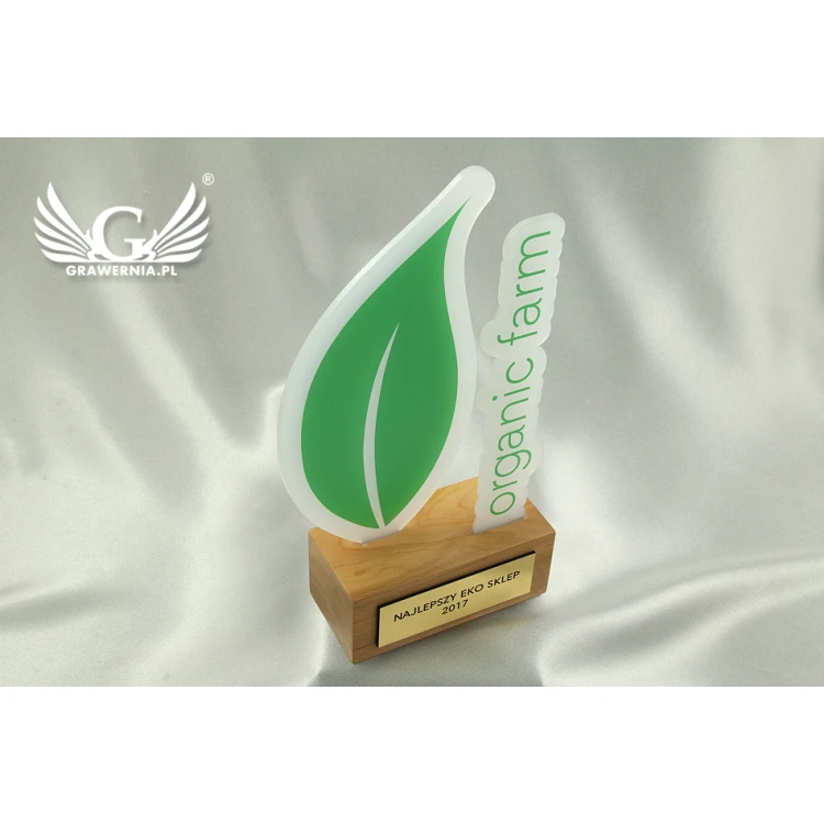 Trofeum akrylowe - NATURA - model DTA38 - wys. 21,5cm - druk UV
