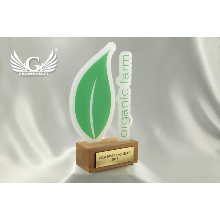 Trofeum akrylowe - NATURA - model DTA38 - wys. 21,5cm - druk UV