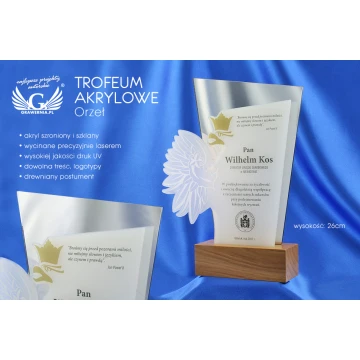Trofeum akrylowe - ORZEŁ- model DTA41 - wys. 21,5cm
